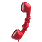 červené sluchátko - symbol helplinky